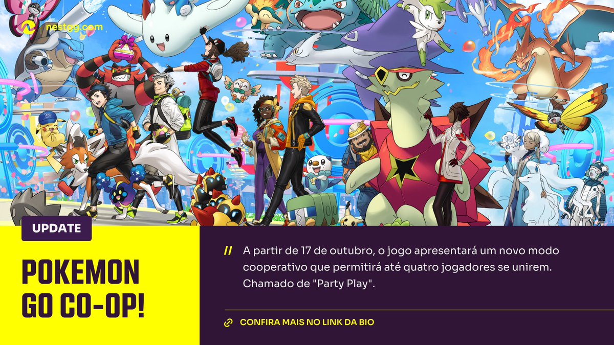 #PokemonGO  vai expandir ainda mais suas opções multiplayer. Atualmente, é possível participar de batalhas em grupo, trocar Pokémon, enviar presentes e muito mais com amigos #PartyPlay 

Confira mais em: nestgg.com/c/mundo-gamer/…