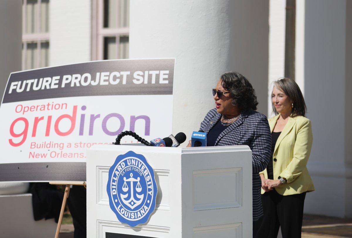 Dillard hosted <a href="/EntergyNOLA/">Entergy New Orleans</a>'s press conference for their new initiative, #OperationGridiron.

The District D Townhall to discuss Operation Gridiron will be held tonight from 5-7 p.m. in the Professional Schools &amp; Sciences Building (PSB) Rm. 131-135

More: entergynewsroom.com/article/operat…