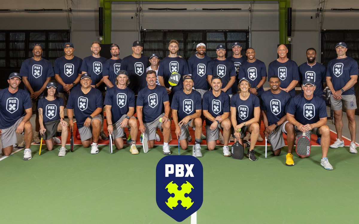 Our PBX Pickleball Training Camp in Arizona was 🔥 PBX allows you to play Pickleball with and against your favorite retired pro athletes. Thanks @ChickenNPickle for hosting us!