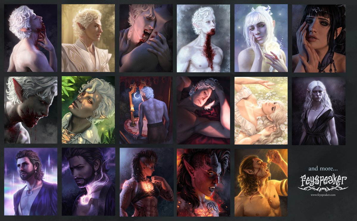 feyspeaker's tweet photo. BG PRINT GIVEAWAY! ✨🥺

Winner gets to choose 2 of my archival quality prints from my website. US &amp; International shipping welcome.

Giveaway ends on 10/24 at 5PM MDT!

To enter:
Like, Retweet, Follow! ♥
#BG3 #BG3fanart #BaldursGate3 #Astarion https://t.co/I6lPqg0Zzq