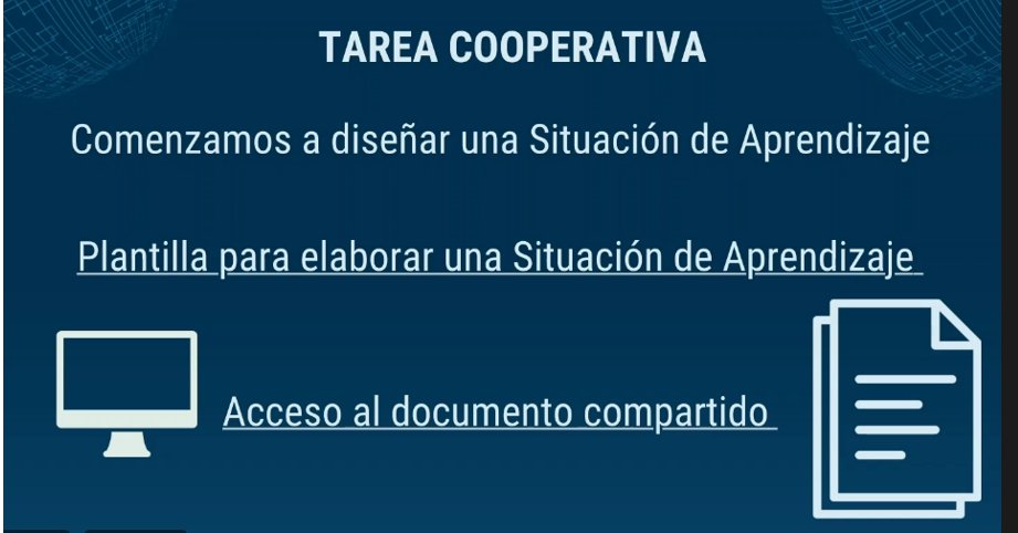 Diseñamos situaciones de aprendizaje en la segunda sesión de nuestro curso "Situaciones de aprendizaje". Gracias a <a href="/KleinBarbaraa/">Bárbara González Fernández</a> que nos ayuda a planificar la tarea. #formaciónCyl <a href="/educacyl/">Educación JCyL</a>