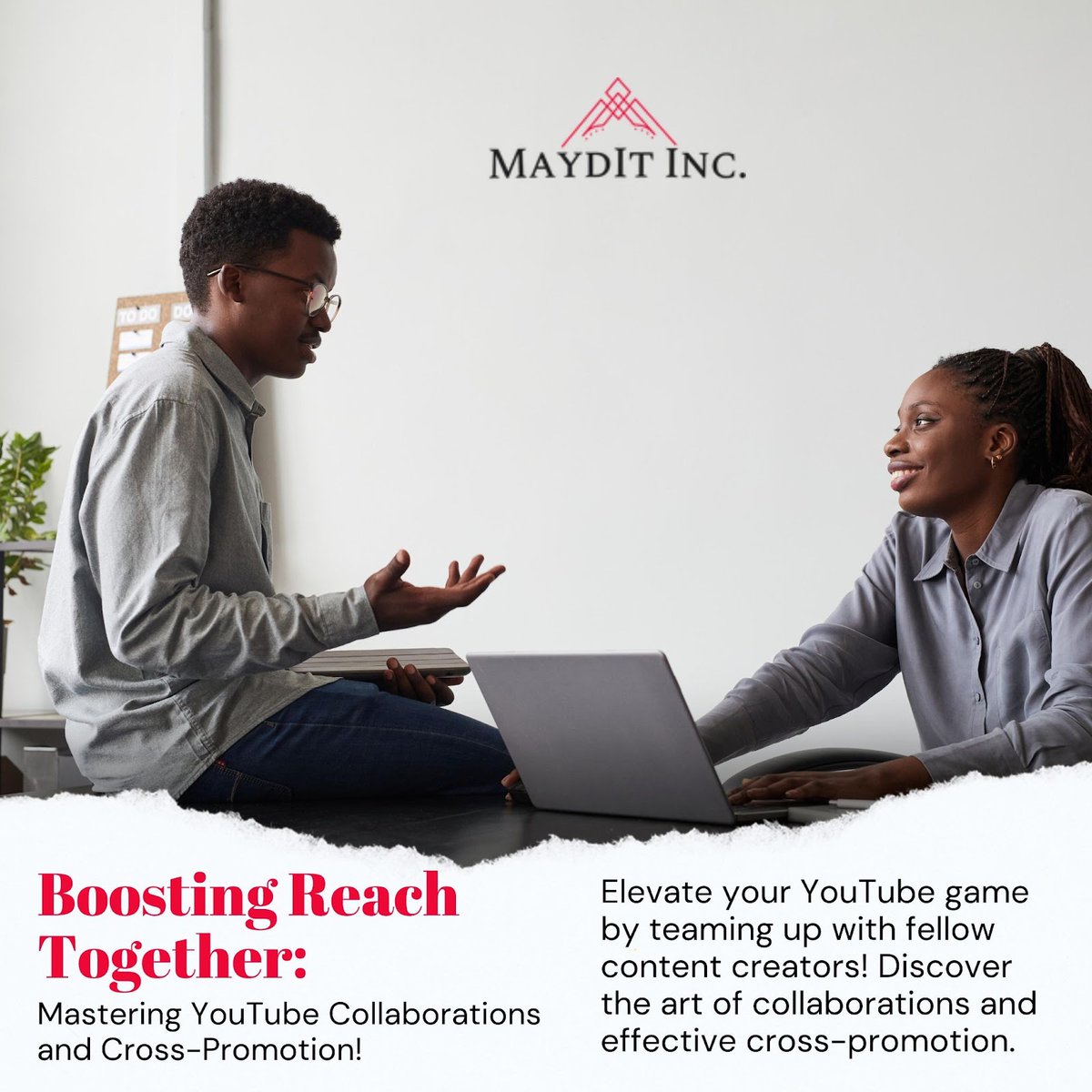 MayditInc's tweet image. Elevate your YouTube game by teaming up with fellow content creators! Discover the art of collaborations and effective cross-promotion. 
--
Visit mayditinc.com 
.
#YouTubeCollaboration