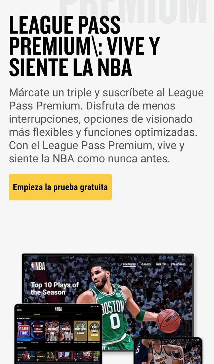 DespachoCeltics's tweet photo. Cada partido. Cada canasta. Cada pechofriada. Cada triple fallado. Cada bote en el pie. La NBA empieza en breve, y @NBAspain no has dado un rico League Pass Premiun para sortear entre los que hagáis RT a este tweet. 
También tenéis la prueba gratuita, es el momento. 
☘️🔥👇 https://t.co/HiYDsonqYb