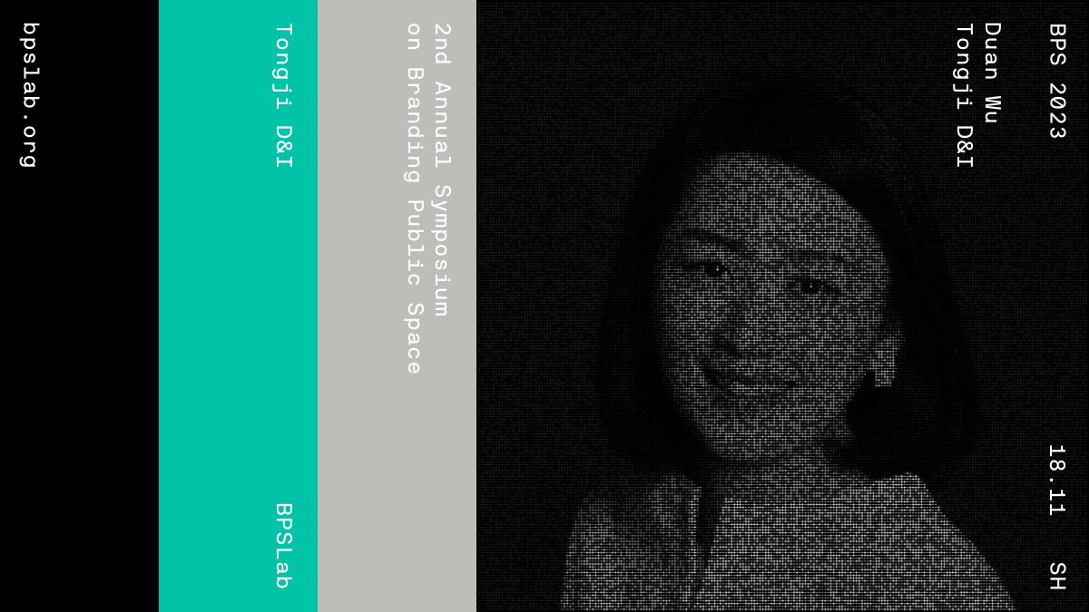 bpslab's tweet image. Excited to have Duan Wu, Associate Prof. &amp;amp; Founder of SEGD Shanghai Chapter, speak at #BPS2023. Join us as she shares insights on environmental design, experiential graphic design, place branding, and innovation methods research. #EnvironmentalDesign #CityBranding