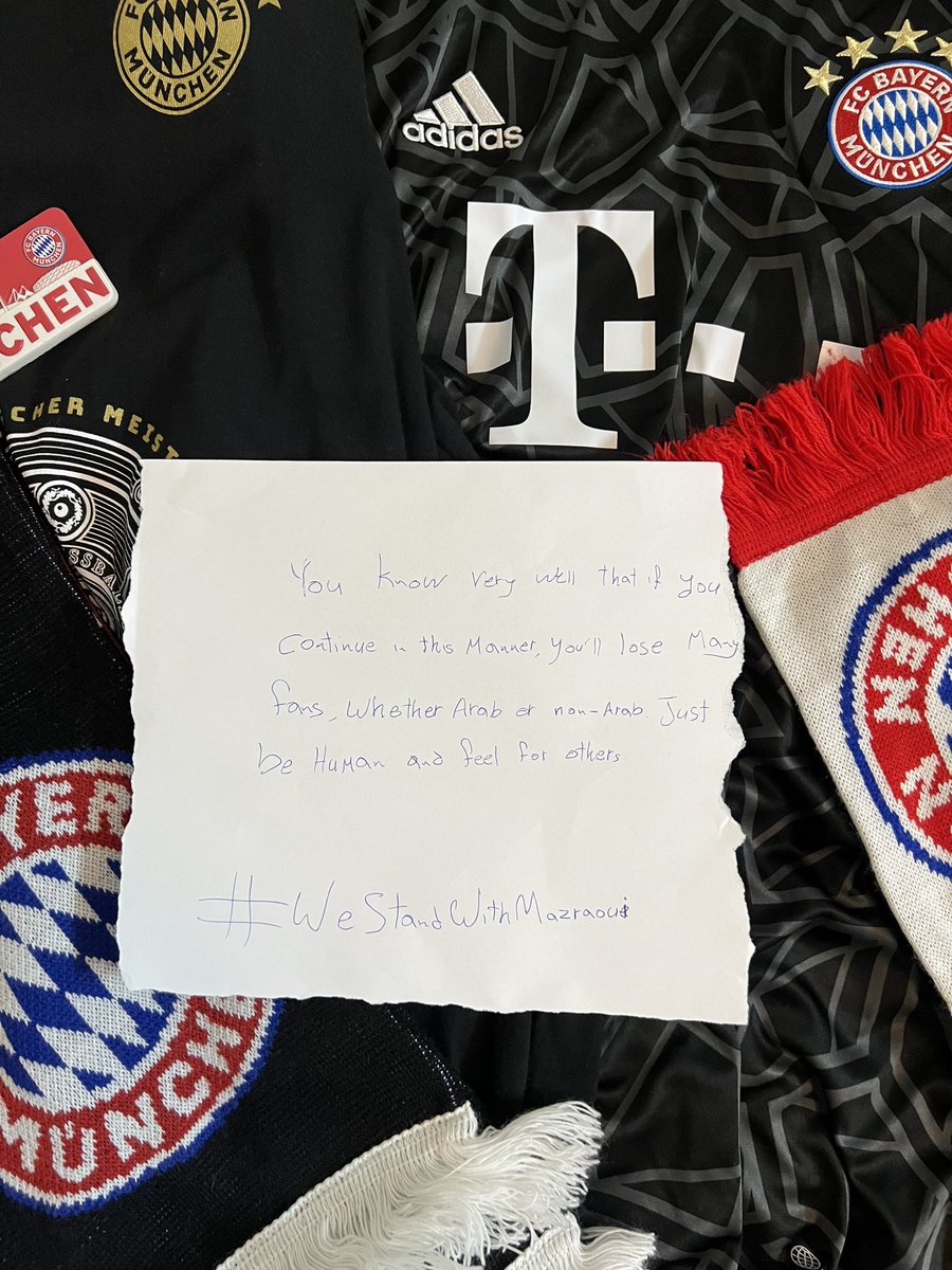 You know very well that if you continue in this manner, you will lose many fans, whether Arab or non-Arab. Just be human and feel for others

#WeStandWithMazraoui 
#WeStandWithNoussairMazraoui 

<a href="/FCBayern/">FC Bayern München</a> 
<a href="/FCBayernAr/">بايرن ميونخ</a> 
<a href="/FCBayernEN/">FC Bayern</a>