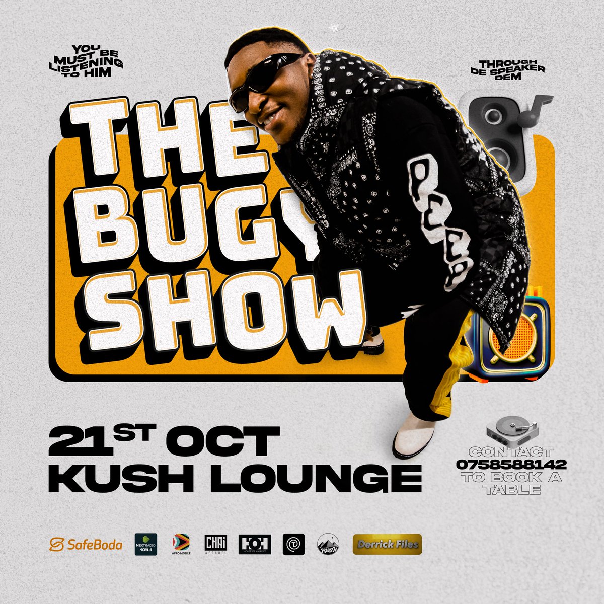 #TheBugyShow  this weekend at Kush lounge....... We must be listening to him <a href="/deejaybugy/">Dj Bugy</a>
