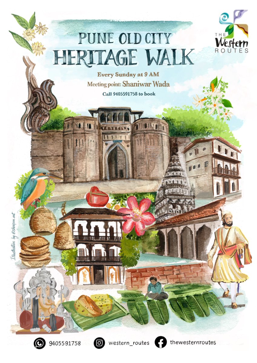jayeshparanjape's tweet photo. Announcing the Pune Old City Heritage Walk, every Sunday with @WesternRoutes 

Every Sunday at 9 PM
Meeting Point: Shaniwar Wada

Pick a Sunday &amp; book here
https://t.co/tHuxjXtzEk

Contact 9405591758

#pune #puneheritage #puneheritagewalk https://t.co/VLtAm2gRv7
