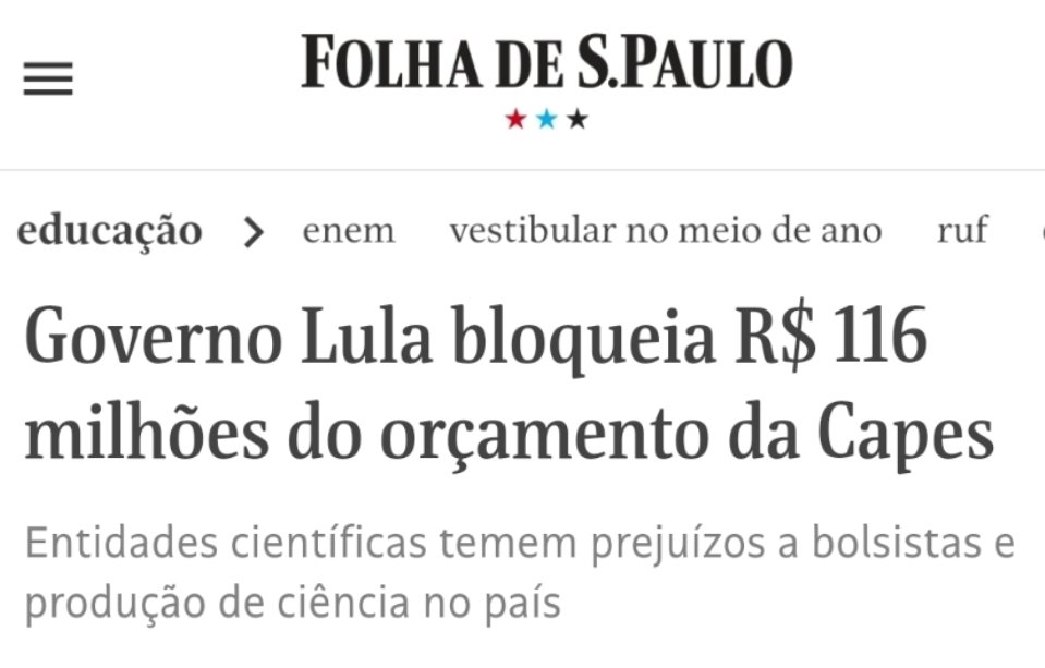 odanielscott's tweet photo. Falei com a Janja e ela garantiu que o corte foi para o Capes, não para os bolsistas... https://t.co/LkqQPr5Czy