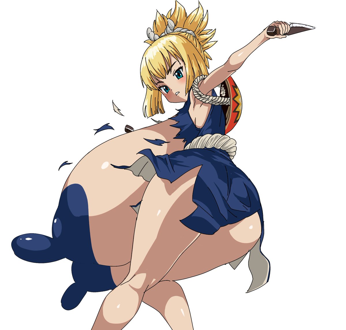 「Dr.STONE」のコハクを描きました🦝 