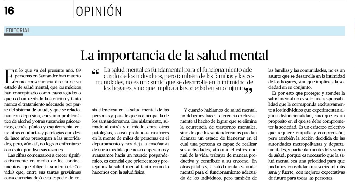 johnmadelgado's tweet photo. #FelizMartes La elección de nuevos gobernantes y concejos municipales es fundamental para intervenir problemas complejos y sistémicos: la salud mental es cenicienta en Bucaramanga. Con la experticia de 20 años en este sistema de salud tenemos una propuesta para prevenir desde los colegios y familias, pero también para extender una oferta especializada desde la República, utilizando salud digital. #PrimeroBucaramanga #ConcejoBucaramanga L1