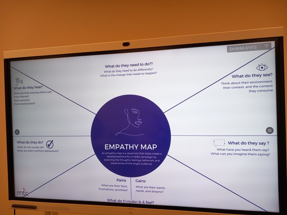 MajackD's tweet image. Day two of week 2.#RNTC experience @rntc
Learning about:
a. Empathy map through a persona crafting
b.Combined Target Audience Statement (TAS) with Peruasive Aim Statement (PAS).
C. Campaign Canvas.

TAS &amp;amp; PAS should have a &quot;Why elements, influencer, agreed reality and gains.