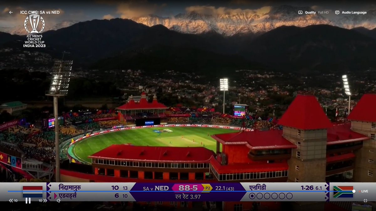 #SAvsNED
It looks more beautiful in the lights.

India also has a match against New Zealand on this wicket later in the tournament.

#CWC23 #SAvsNED #AUSvsSL 
#PalestineGenocide #IsraeliNewNazism #WhatsApp 
#RaghavChadha #ShreyaGhoshal
#Mimi