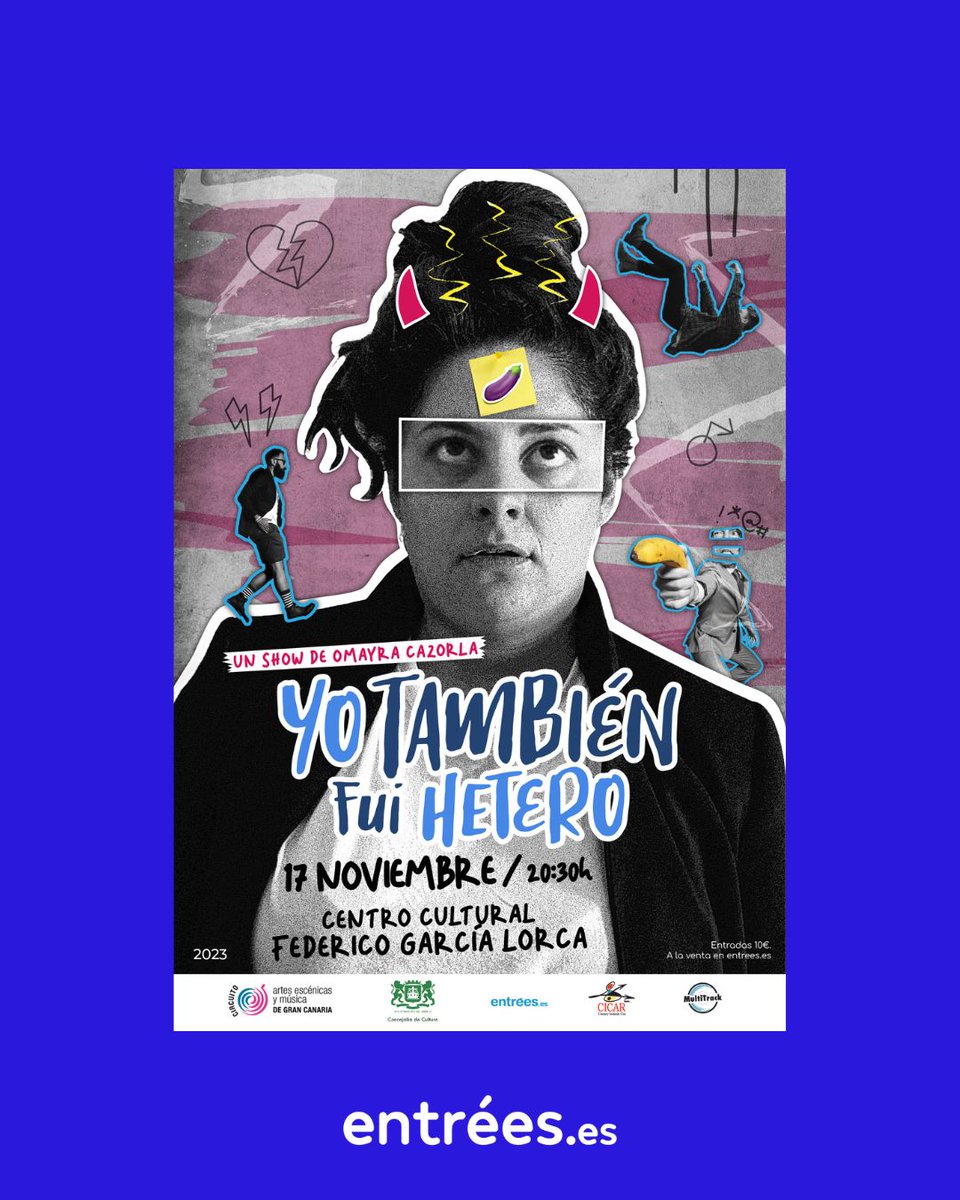 OMAYRA CAZORLA. Yo también fui hetero 🎭 Ironía, picardía y humor se unen para contar una historia desde la perspectiva de una lesbiana. #loquehay

📅 Viernes, 17/11 - 20:30
📍 Centro Cultural Federico Garcí Lorca, Gran Canaria

¡Entradas a la venta! 🎟️ entrees.es/evento/yo-tamb…