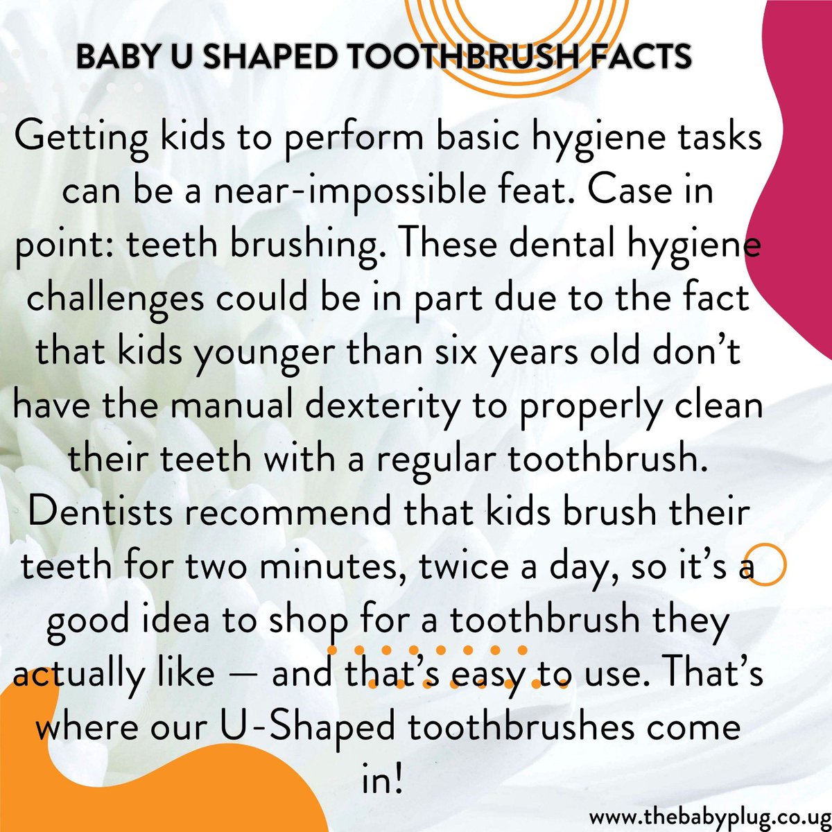 TheBabyPlug_'s tweet photo. BABY U SHAPED TOOTHBRUSH 
Did you know that starting dental and oral care for your child early enough sets good dental habits for your child as they grow? 

Poor oral care will lead to infections, disease among other dental issues.

UGX 20,000 each.

WhatsApp 0760988258 https://t.co/yA0T83poWI