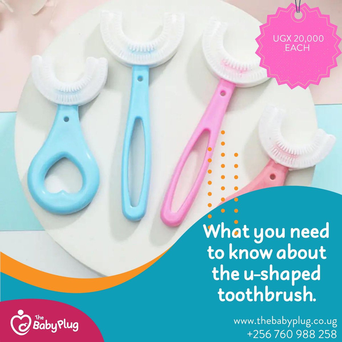 TheBabyPlug_'s tweet photo. BABY U SHAPED TOOTHBRUSH 
Did you know that starting dental and oral care for your child early enough sets good dental habits for your child as they grow? 

Poor oral care will lead to infections, disease among other dental issues.

UGX 20,000 each.

WhatsApp 0760988258 https://t.co/yA0T83poWI