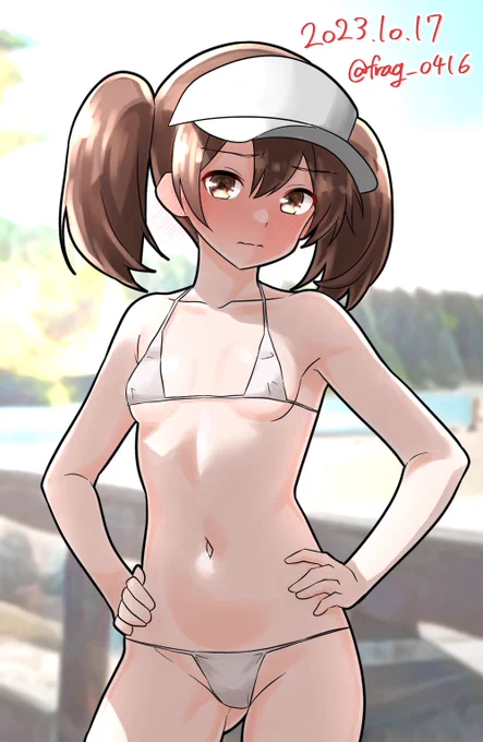 マイクロビキニ龍驤#艦これ版深夜の真剣お絵描き60分一本勝負 #艦これ版真剣お絵描き60分一本勝負_20231017 