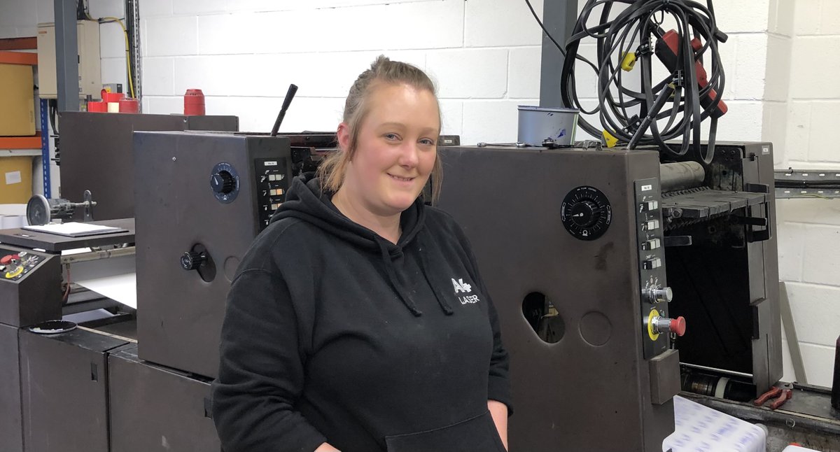 A4LaserLLtd's tweet photo. A truly dedicated and valued team member, Emmie Leafe, one of our Print Technician's celebrating 18 years of service in the industry.
Many thanks and congratulations, Emmie!πππ₯³
#18YearsOfService #teammember #a4laserlabelslimited https://t.co/zPfFQXh9At