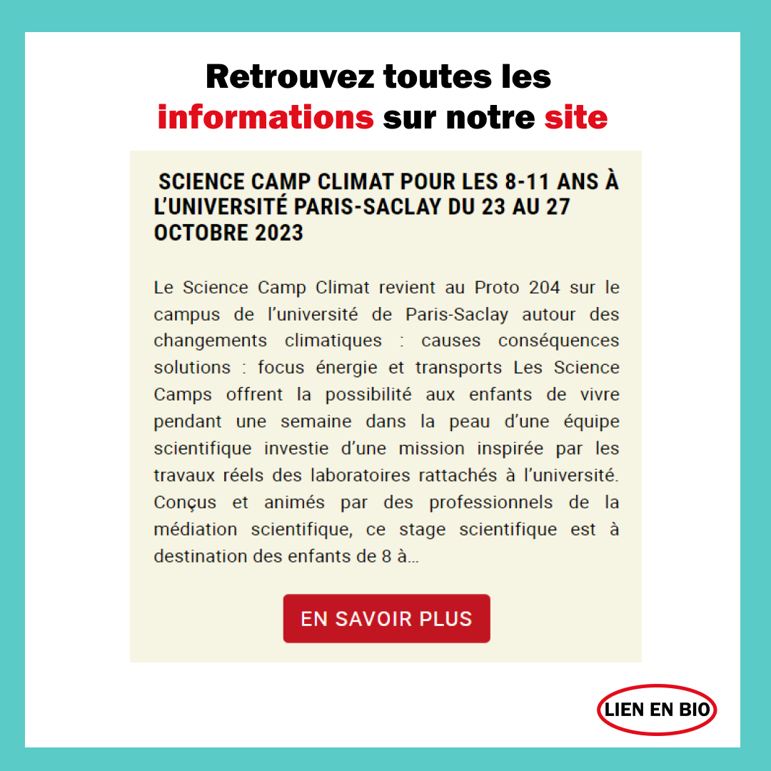 Toutes les informations autour du Science Camp sur les défis climatiques sont disponibles sur notre site :

🔴 savanturiers.afper.org/actu/science-c… 🔴

Inscription et informations complémentaires par mail à savanturiers@afper.org ou par téléphone au 01 43 58 97 58