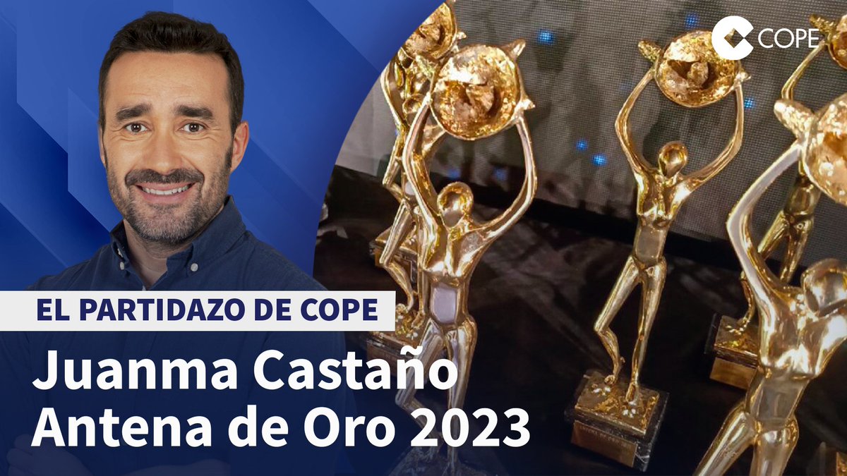 🎙️🥇 ¡Juanma Castaño ha sido premiado con la Antena de Oro 2023! 👏🏻 La Federación de Asociaciones de Radio y Televisión ha decidido conceder al director del #PartidazoCOPE este galardón por su labor periodística 🙌🏻 ¡Gracias!