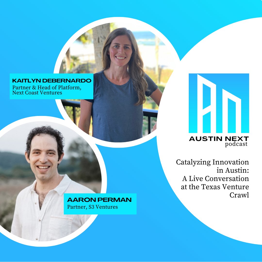 Jason Scharf (@jason_a_scharf) on Twitter photo Check out the full episode w/ Kaitlyn DeBernardo of <a href="/nextcoastVP/">Next Coast Ventures</a> & Aaron Perman of <a href="/S3ventures/">S3 Ventures</a> recorded lived at the Texas Venture Crawl put on by <a href="/TXVentureAlly/">Texas Venture Alliance</a>.
Austin Next Website: austinnextpodcast.com/catalyzing-inn…
Apple: podcasts.apple.com/us/podcast/cat…
Spotify: open.spotify.com/episode/2BcPD5… Check out the full episode w/ Kaitlyn DeBernardo of <a href="/nextcoastVP/">Next Coast Ventures</a> & Aaron Perman of <a href="/S3ventures/">S3 Ventures</a> recorded lived at the Texas Venture Crawl put on by <a href="/TXVentureAlly/">Texas Venture Alliance</a>.
Austin Next Website: austinnextpodcast.com/catalyzing-inn…
Apple: podcasts.apple.com/us/podcast/cat…
Spotify: open.spotify.com/episode/2BcPD5…