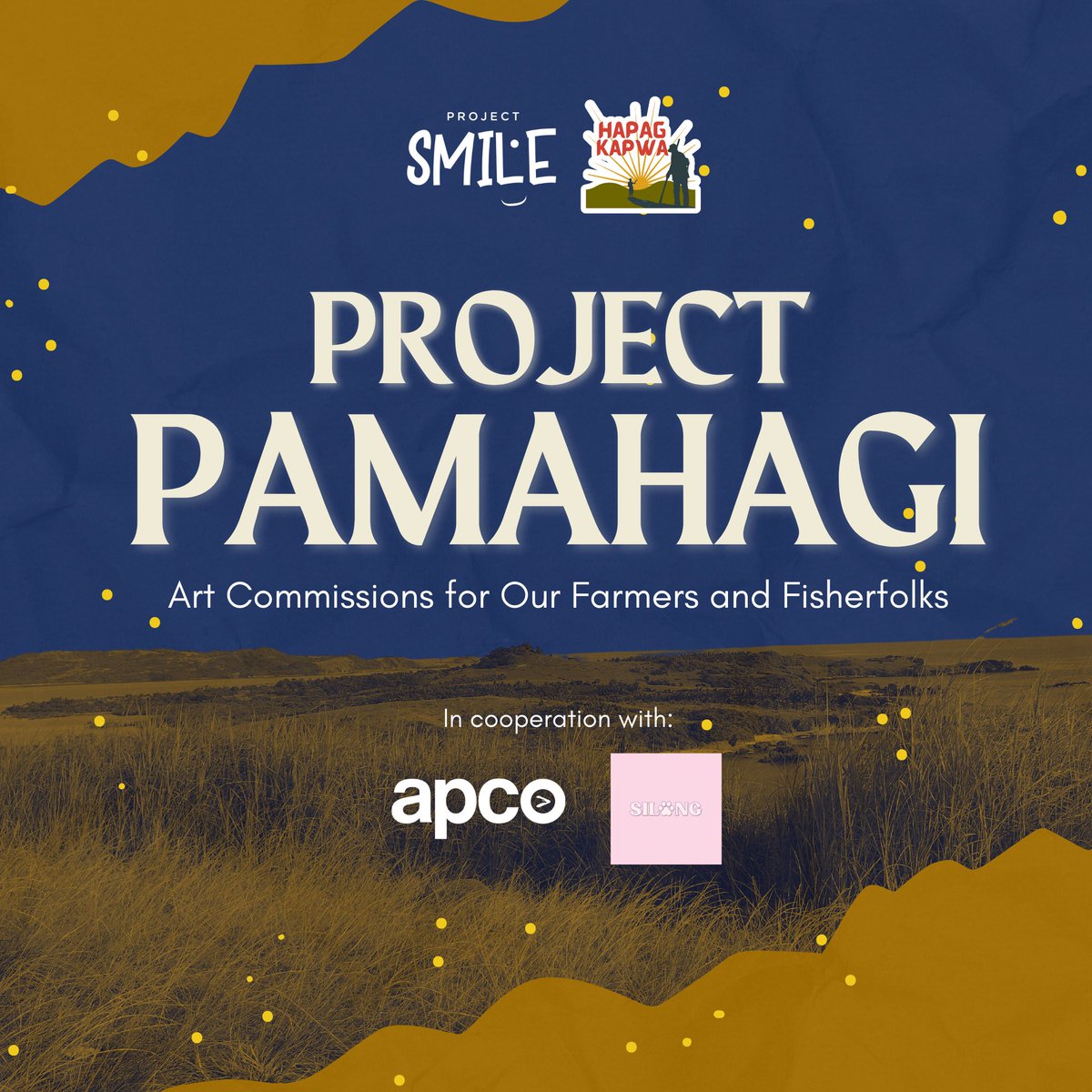 ProjectSMILE_PH's tweet photo. Do you love art 🎨? Want to get a gift 🎁 for your loved ones or yourself 🩷? How about help out our farmers and fishermen 🤝? If you said yes to any of these, then Project Pamahagi is perfect for you! 🌟

(1/4) https://t.co/Xv0A8ft177
