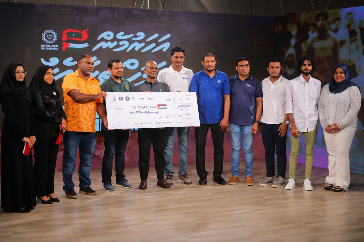 stoplc's tweet photo. We're proud to announce that #STOGroup companies has made a humble donation of MVR 1,000,000 to support the Palestine aid campaign in Maldives. This contribution represents the sincere commitment of our shareholders and employees to make a positive impact on those in need. 🇵🇸 https://t.co/kYdAce9z7K