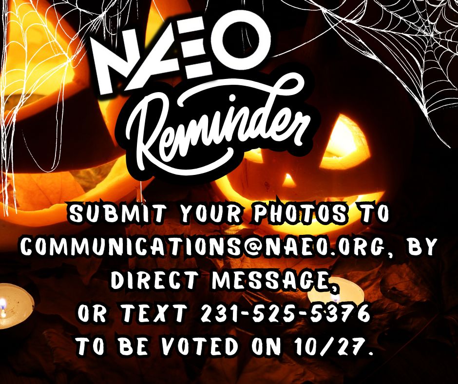 joinNAEO's tweet image. NEw way to submit! Text your carved pumpkin photos to 231-525-5376