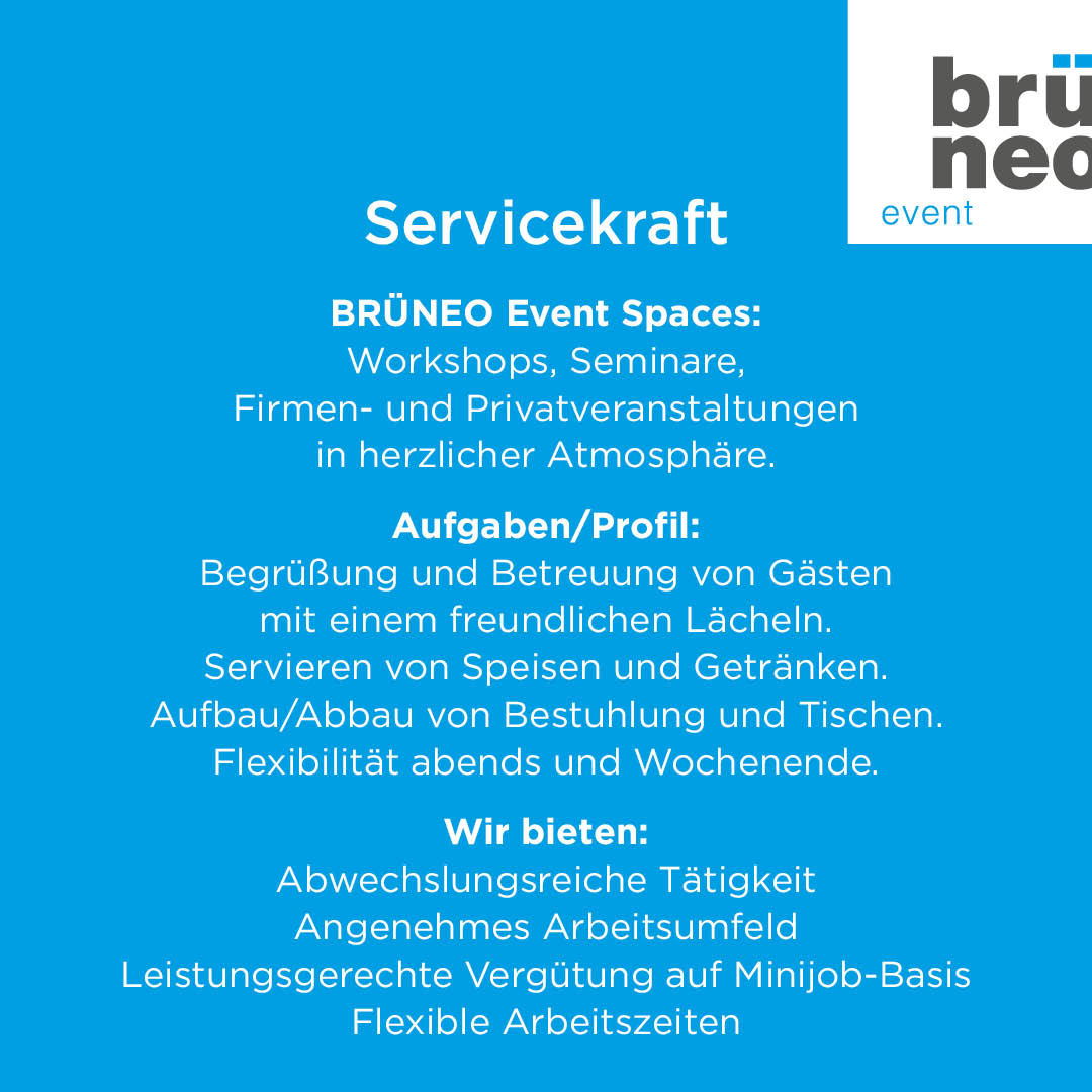 brueneo's tweet photo. #SERVICEKRAFT #REINIGUNGSKRAFT m/w/d
#Minijob im #BRÜNEO #Brühl

JETZT! Ruf einfach an:
02232 7013-0

BRÜNEO - Coworking &amp; Events GmbH
Marie-Curie-Str. 3
50321 Brühl

#meineventspace
#meincoworkingspace https://t.co/Y6DpBmbaOq
