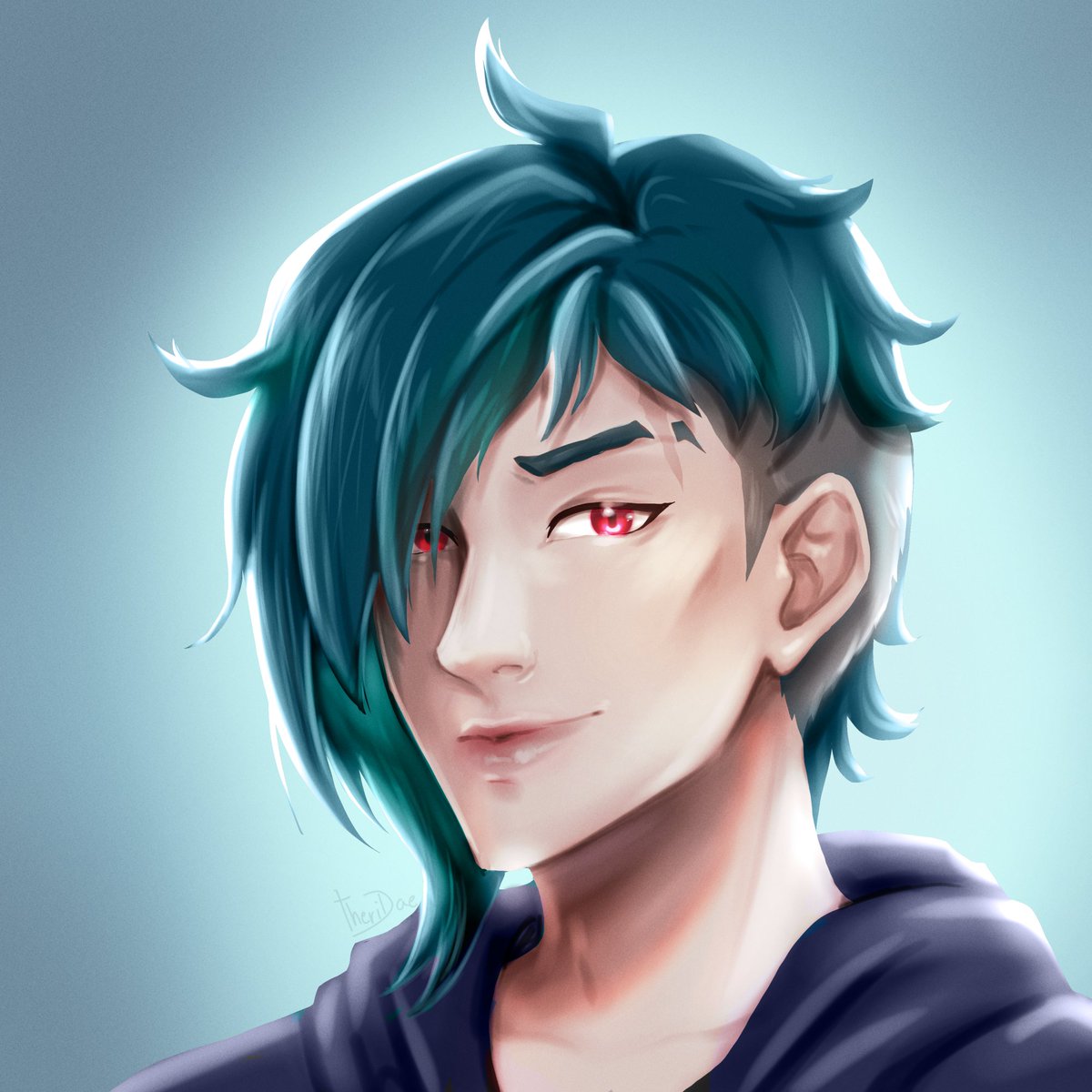 Quick art practice with Aphelios -Heartsteel (League of Legends) 😙💙 #LeagueOfLegends #leagueoflegendsfanart #aphelios #heartsteel