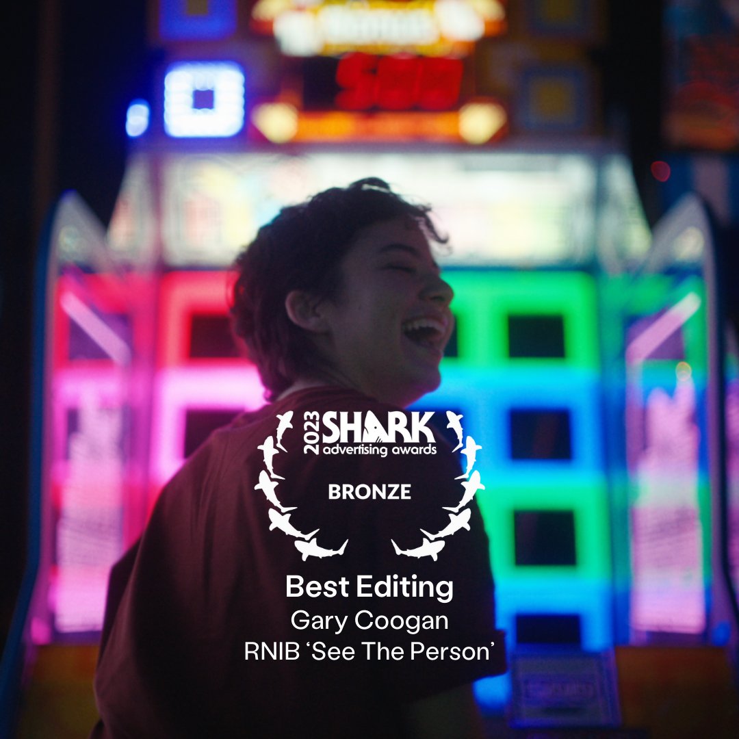 The_Quarry's tweet photo. A huge congratulations to Gary Coogan for being awarded the bronze Shark for Best Editing at the Kinsale Shark Awards!

You can see Gary’s fantastic edit for RNIB’s ‘See The Person’ on his reel via or website, or you can check the link in our story!

Directed by Jesse Lewis-Reece https://t.co/CNdFhiB0qh