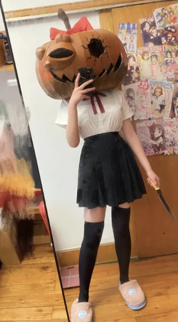 Pumpkin head made before🎃