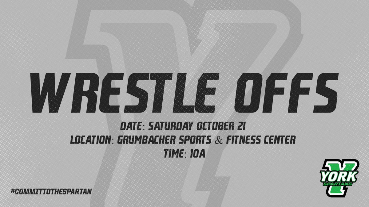 Our annual wrestle offs are this Saturday at 10a.  #CommitToTheSpartan