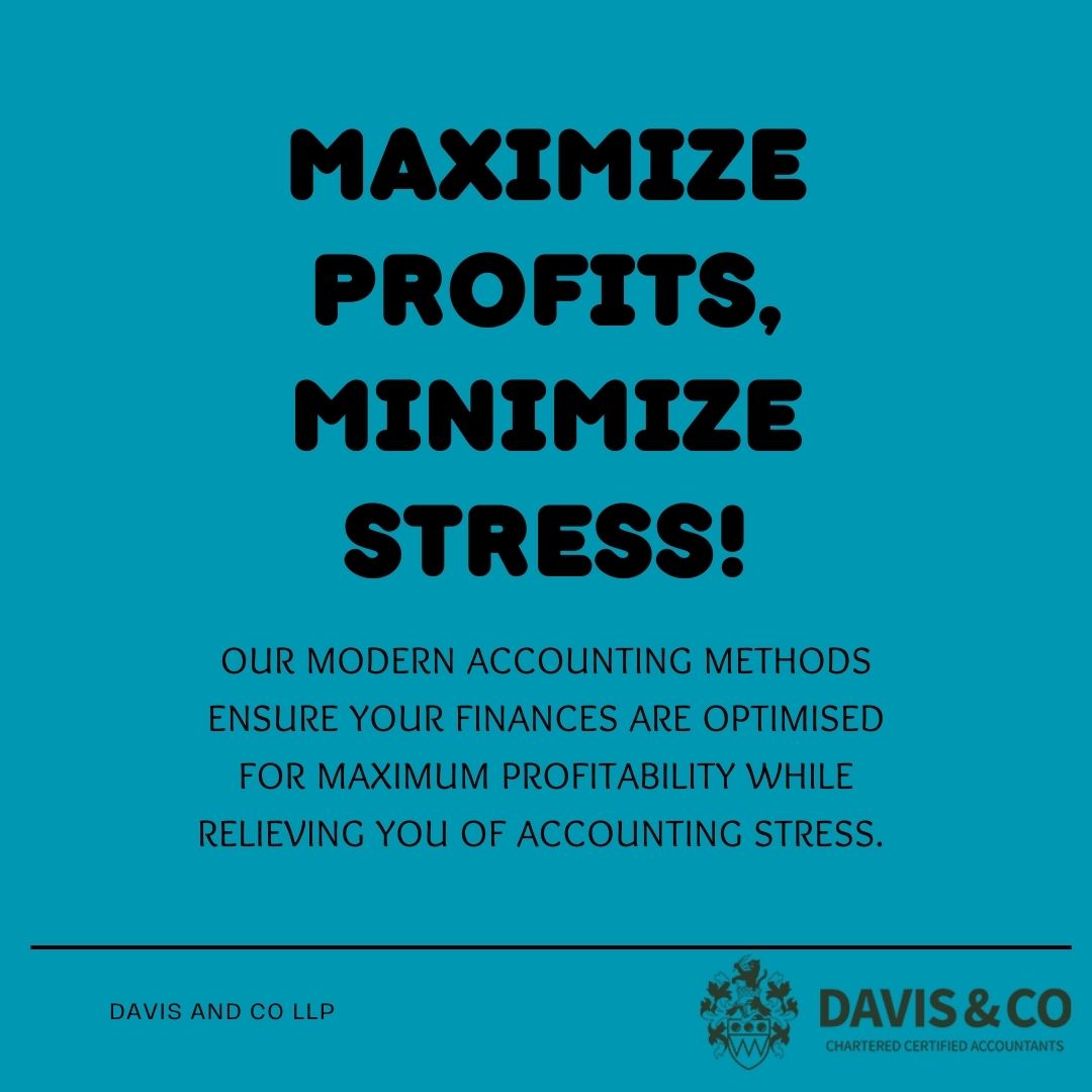 DavisCoAccLLP's tweet photo. Here at Davis and Co, we use the top accountancy software which are as modern and as efficient as possible in order for us to provide the best service.
---------------------
#davisandcollp #finance #accounting #accountingservices #money #taxation #profit #stress https://t.co/bG9tHepCHK