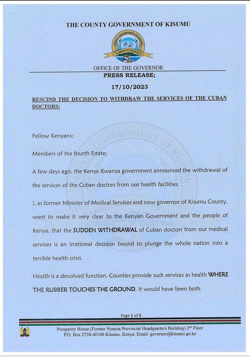 AnyangNyongo's tweet photo. Press Release !
@MOH_Kenya
@WilliamsRuto
@StateHouseKenya https://t.co/ojrVZzz9US