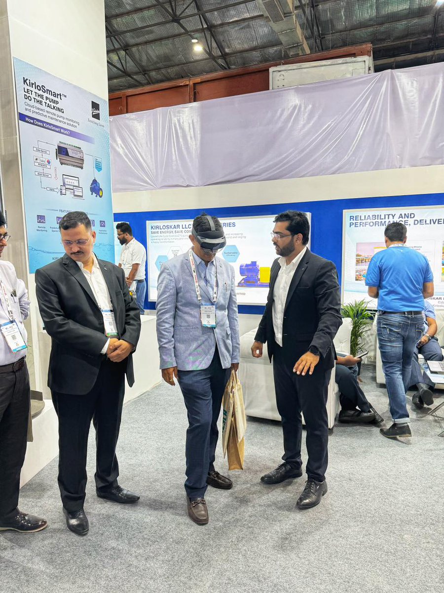 KBLPumps's tweet photo. Experience a new dimension of exploration with KBL products at #IFAT2023, Mumbai!
Our advanced Augmented Reality (AR) showcase will redefine your perception of engineering excellence.
Visit us at
Hall number: 01
Stand number: G001
#KBL #KBLPumps #KirloskarBrothersLimited https://t.co/4CrgxlTGrV