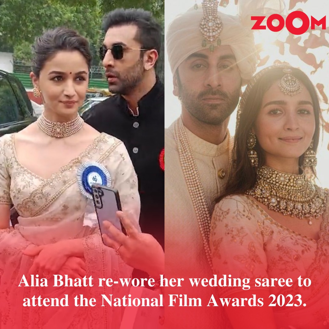 #AliaBhatt re-wears her wedding saree for #NationalAwards, makes a statement on sustainable fashion🫶🏻💕

#aliabhattfans #aliabhattfc #ranbirkapoor #boywood #bollywoodnews #ranbiralia #mationalaward2023