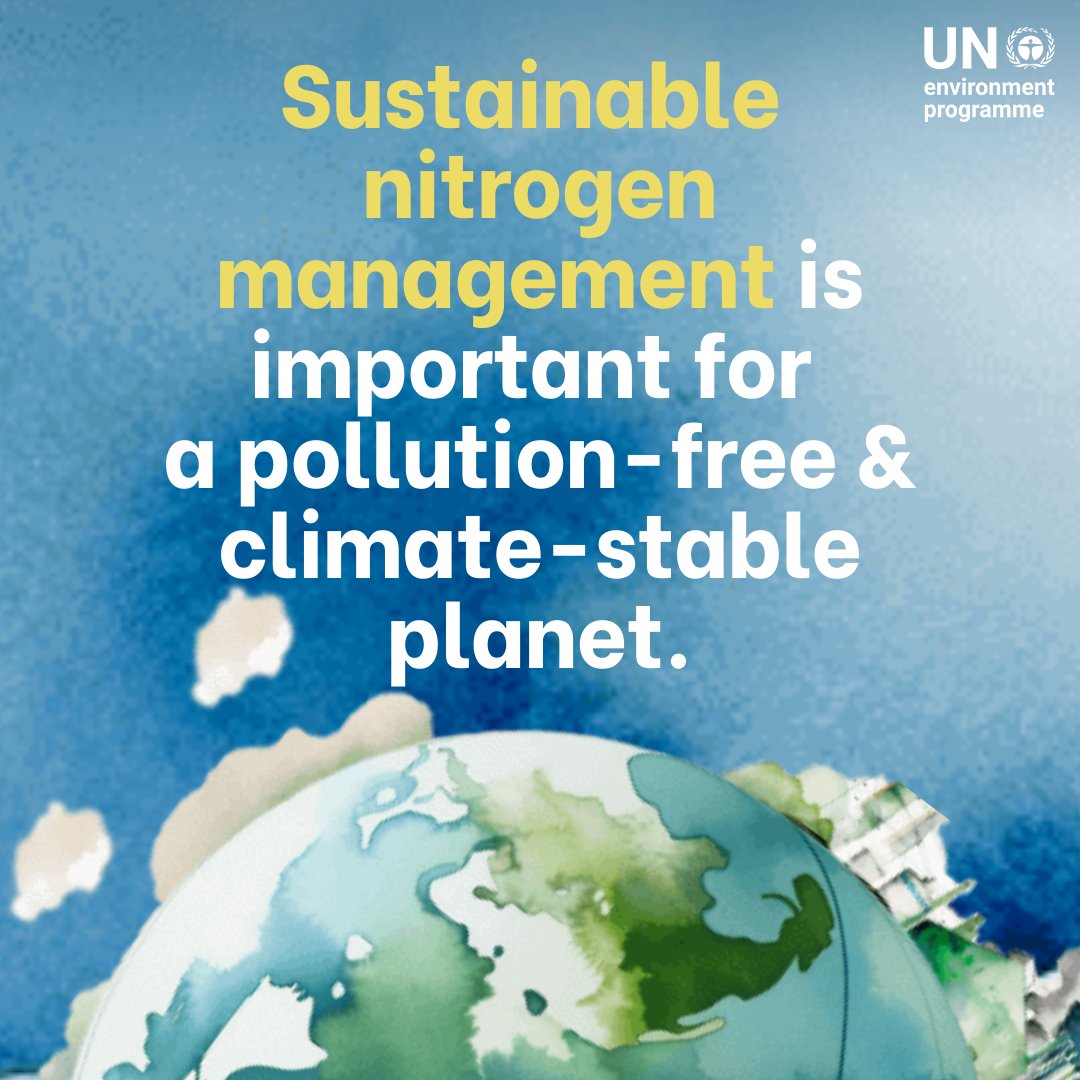 Nitrogen, an abundant element in our atmosphere, helps make soils fertile and is in our DNA. But when converted at an industrial scale, excess nitrogen is generated, threatening our environment and health. Join the solution and #BeatNitrogenPollution: unep.org/interactives/b…