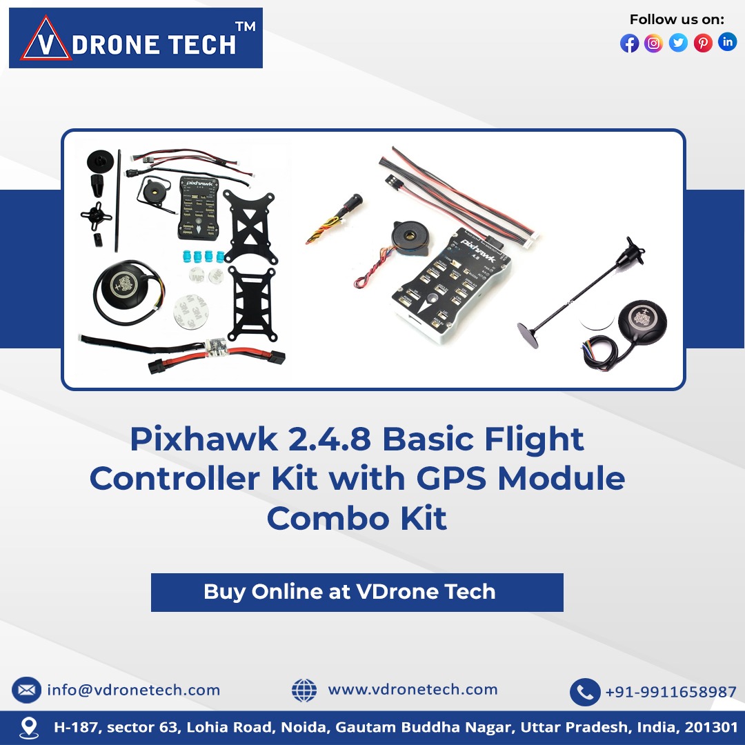 vdronetech's tweet image. Shop the Pixhawk 2.4.8 Basic Flight Controller Kit with GPS Module Combo Kit at the best price. Enhance your drone&apos;s performance with this high-quality flight controller. 

Explore our website at vdronetech.com
 
#Pixhawk #FlightBroad #Flight #VDroneTech #DroneTech