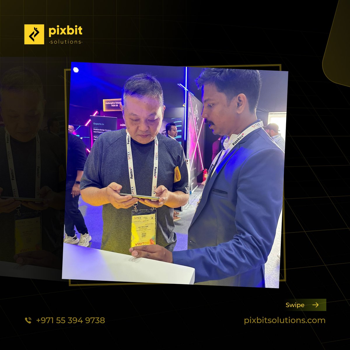 pixbitsolutions's tweet photo. Day 1 at #GITEX2023: An inspiring day meeting incredible minds, exchanging innovative ideas, and paving the way for a bright tech future!
 #GITEXGLOBAL #Dubai #tech https://t.co/exZf7o7W0G