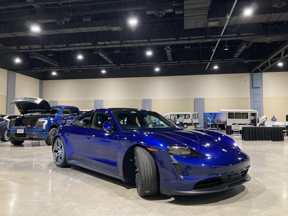 VaCleanCities's tweet photo. Don’t miss the cool #ElectricVehicles at #vacleanenergysummit  Now through 3 PM today! https://t.co/4XWeHmI93U