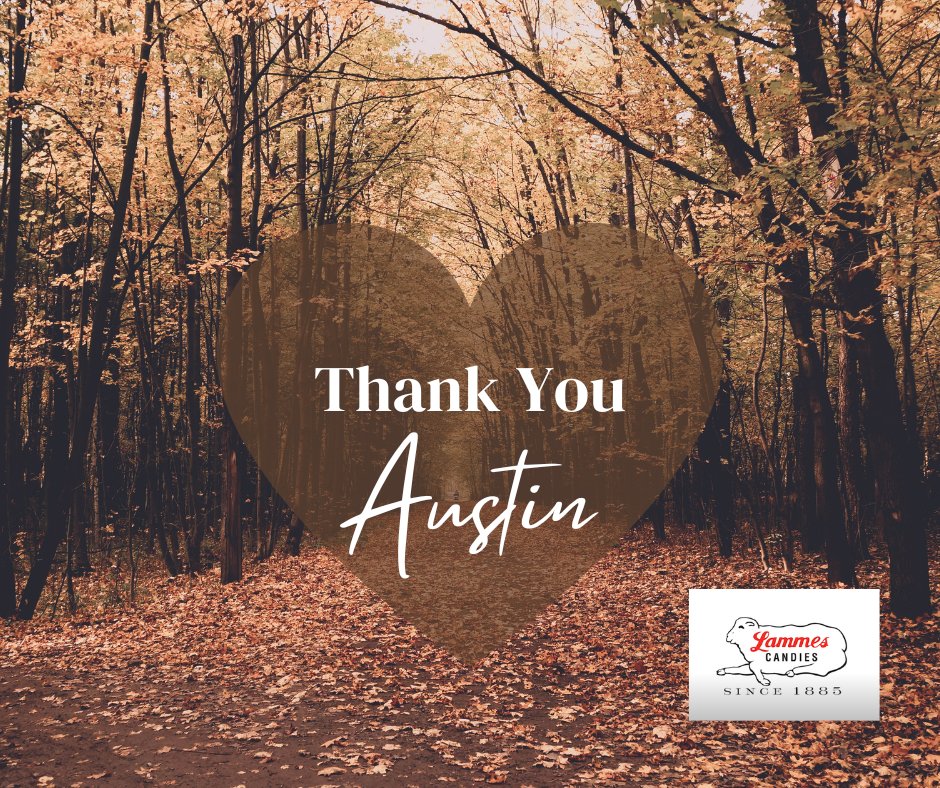 Thank you Austin!

Lammes Candies has been an Austin favorite since 1885. We love being an Austin original and an Legacy.

Love Austin!   🐿️ 🚲 🎶

Love Lammes! ❤️ 🐑 🤠