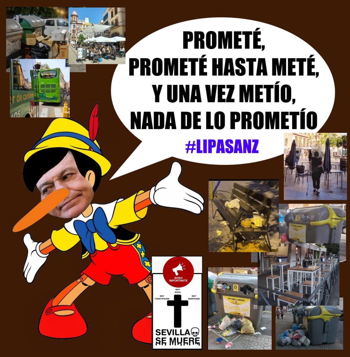 LaVibodita's tweet photo. @Ayto_Sevilla @makroESP @HosteleriaSev @AlvaroPimentelS @jlsanzalcalde Día del #velador indiscriminado y salvaje hubiera sido más idóneo
Ya sabemos para quién hace política #lipasanz el mentiroso
Y mientras, #SevillaHoy sigue comía de mierda https://t.co/06ydH2QKcj