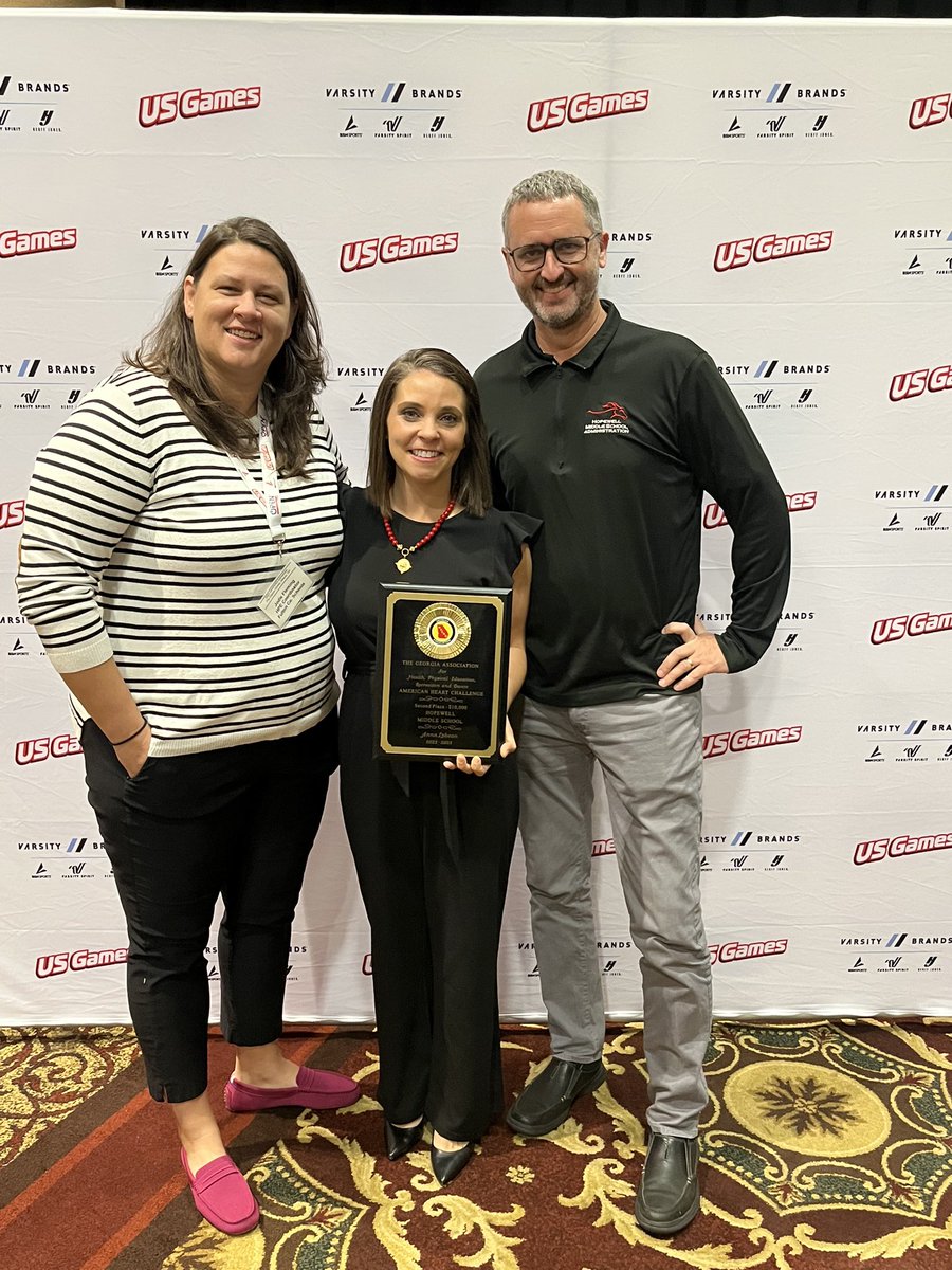 <a href="/HMSMustangPride/">Hopewell Middle</a> HPE was recognized at the GAHPERD Conference as the #2 MS in the state, with a total of $10,000 donated to the American Heart Association from our Hoops for Heart event!  Thx to all who contributed to a cause that is very near and dear to my heart! <a href="/FultonZone7/">Dr. Crumbley</a>