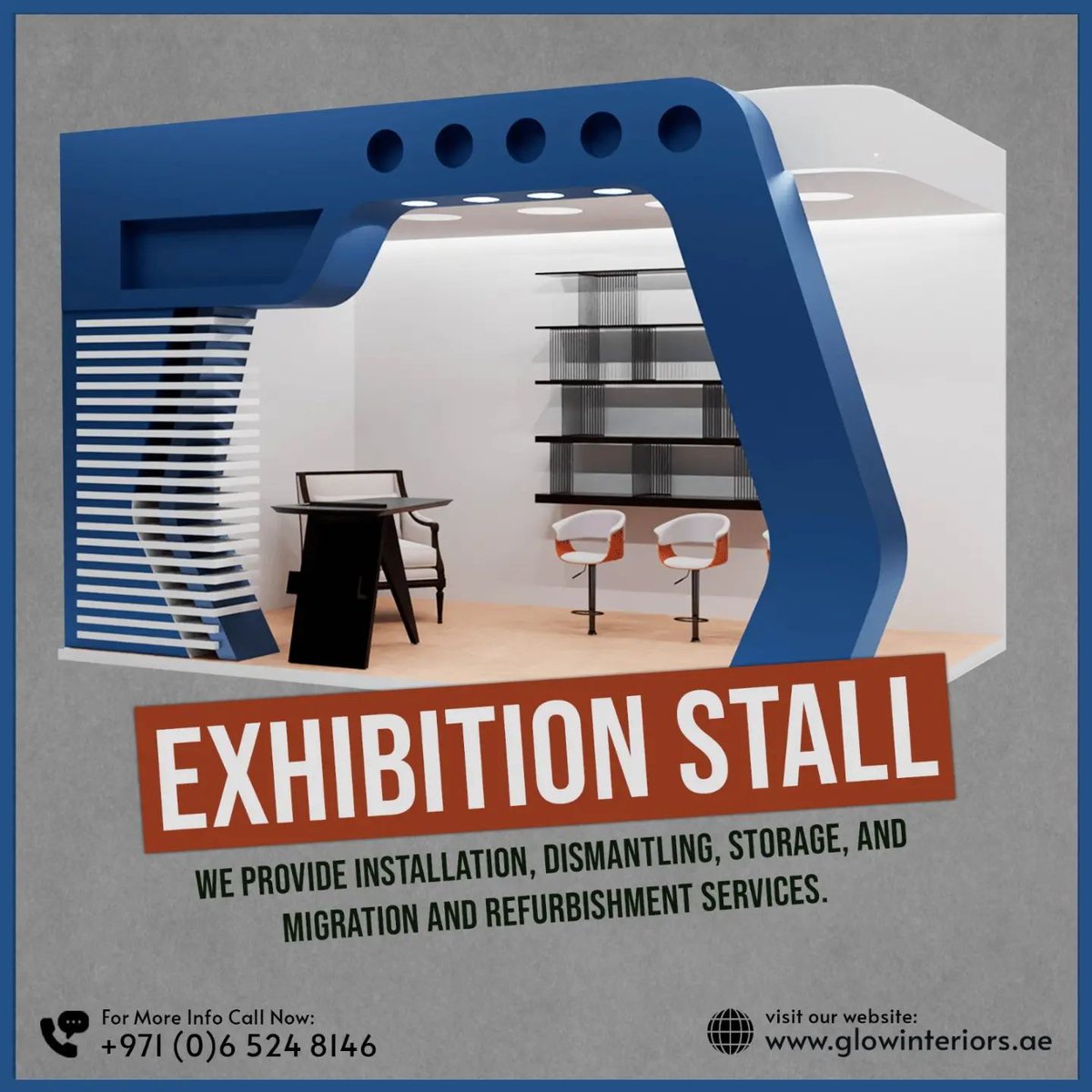 GlowInteriorUAE's tweet photo. Exhibition  Stall Design, Exhibition Stand Builders, Exhibit Stall

Read more on @glowinterioruae (link in bio)
For Enquiry:
Email: info@glowinteriors.ae, ☎️ Call: 0555279330
#exhibitionstall #exhibitionstalldesign #exhibitionstandbuilders #exhibitstall #stallfabricators https://t.co/5wH3JFWxzD