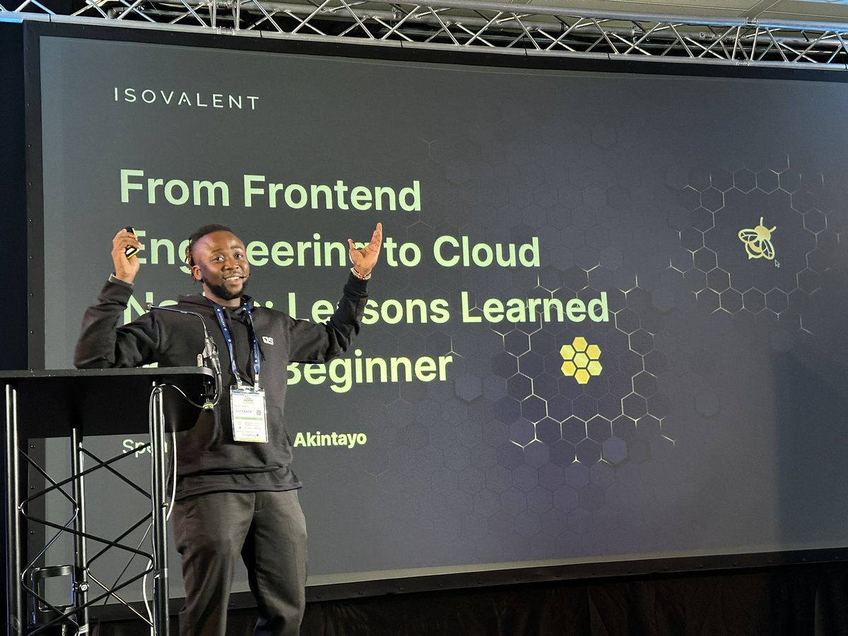 tiffanyfayj's tweet image. Finally get to meet @coder_blvck in person after over 3 years!

“From Frontend Engineering to Cloud Native Lessons Learned from a Beginner” @kcduk_io @isovalent 

#kcd #kubernetescommunitydays