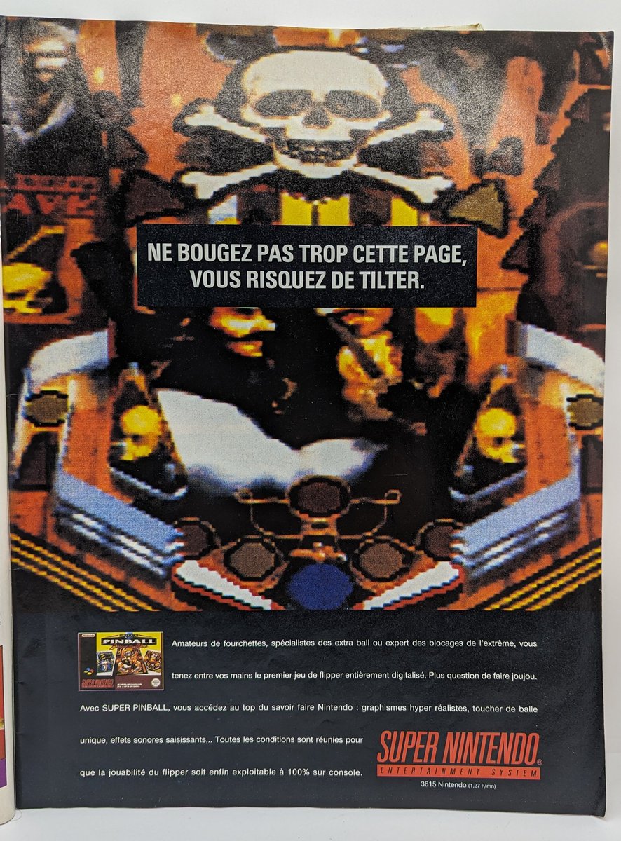 MatosandGames's tweet photo. Il fallait avoir de l'imagination pour acheter ce super Pinball sur SNES
#retrogaming #snes #nintendo #superpinball #matosandgames https://t.co/t3ikBfaHid