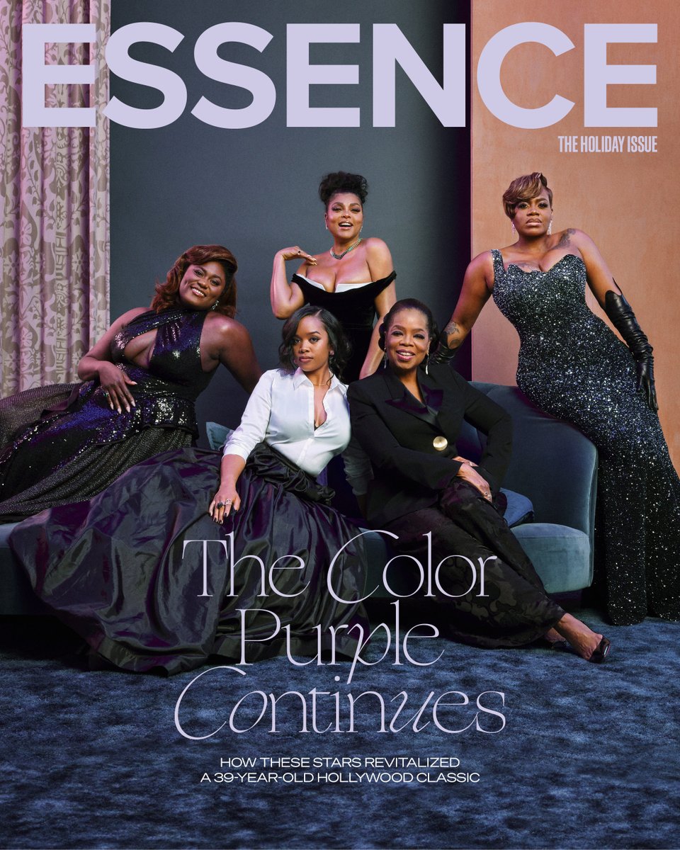 This is what it looks like when you put sisterhood, talent, and immeasurable joy in one room! <a href="/Oprah/">Oprah Winfrey</a>  Winfrey, <a href="/tarajiphenson/">Taraji P. Henson</a>, <a href="/TasiasWord/">Fantasia Taylor</a>, <a href="/thedanieb/">Danielle Brooks</a> &amp; <a href="/HERMusicx/">H.E.R.</a> take center stage as ‘The Color Purple’ cast graces the cover of our November/December issue. #ESSENCE 

Read the