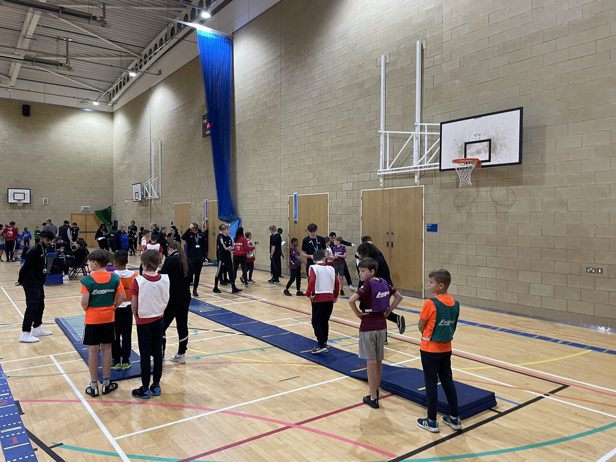 TWSSP's tweet photo. Our annual @SportshallUK week @telfordcollege has started today with 20 primary schools competing in the Year 5/6 @YourSchoolGames competition. 360 participants and 30 @TelfColl_Sport leaders running the event. https://t.co/egLFy8IEvd
