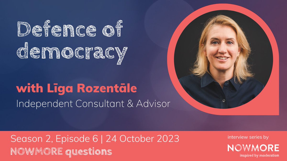 <a href="/LRozentale/">Līga Raita Rozentāle 🇱🇻🇪🇺 #StandWithUkraine</a> | Defence of Democracy @ 24 October 2023 
 
📢 Stay tuned for the upcoming release of #NOWMOREQuestions Episode 6 shedding light on how cybersecurity plays a pivotal role in defending democracy in the digital age. 🌟🎬

#EuropeanAffairs #PublicRelations #CyberSecurity
