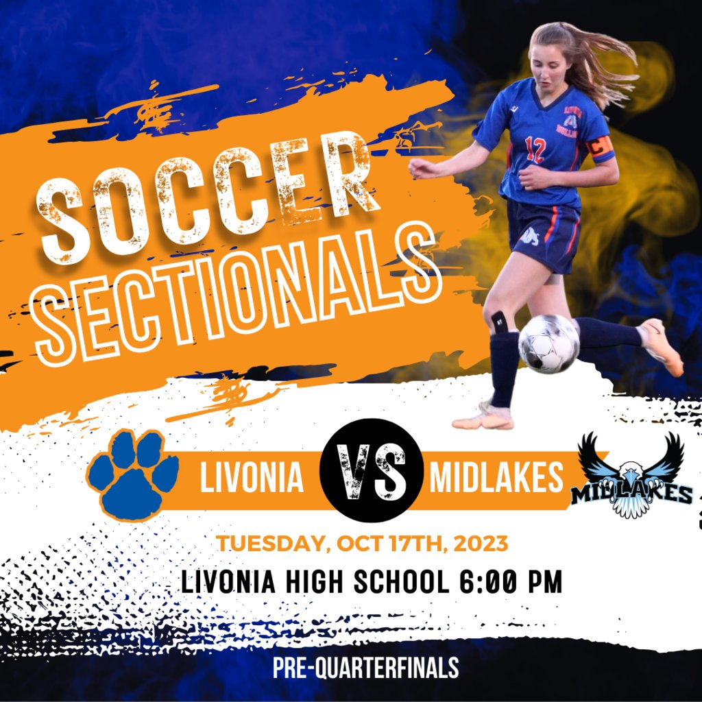 ⚽ Girls varsity soccer kicks off sectional action today at 6 PM vs Midlakes at Livonia! Let's go Dawgs!